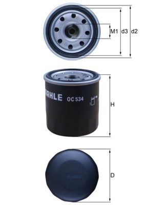 Oil filter mahle - mahle, for