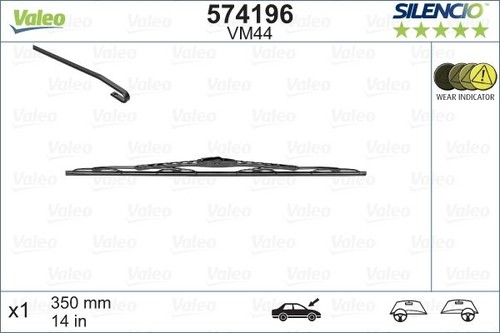 Valeo 574196 wiper blade - blade, rear