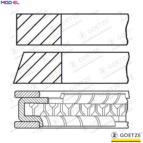 Piston ring kit for - kit, toyota