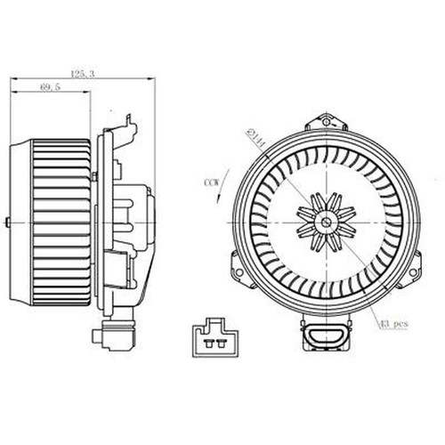 Nrf 34268 interior blower - 34268,