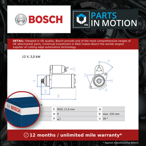 Starter motor fits toyota - motor,