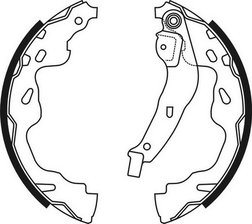 Brake shoes set rear - set,