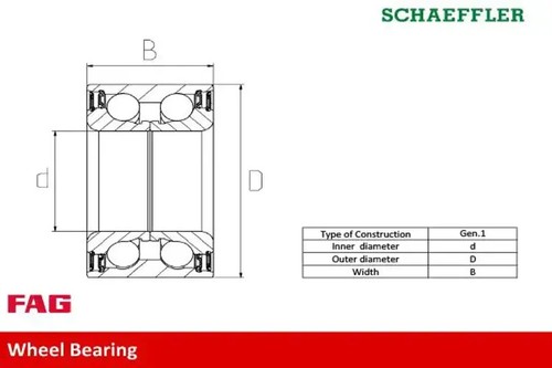 Wheel bearing 713 6189 - 10, fag
