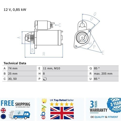 Starter 0986025640 for - , toyota